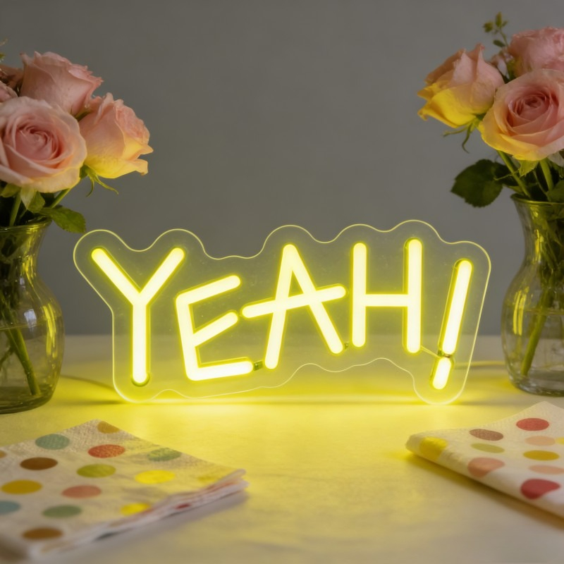 Outdoor Lighting Quotes - Lampu LED Neon Sign YEAH, Kutipan