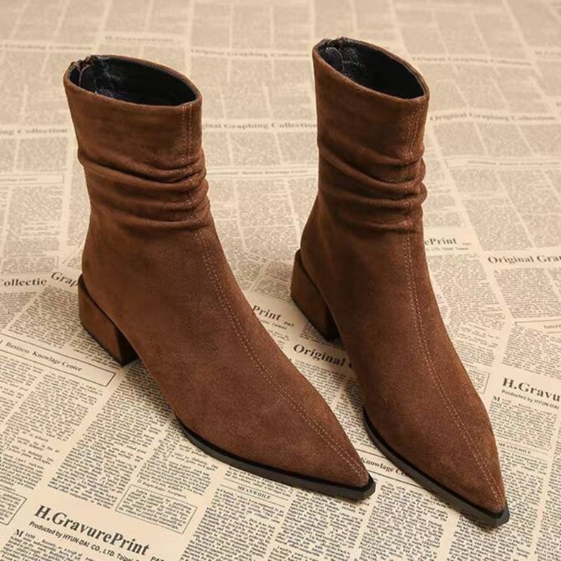 Outdoor Lighting Round - Sepatu Bot Wanita Retro Outdoor Anti-selip