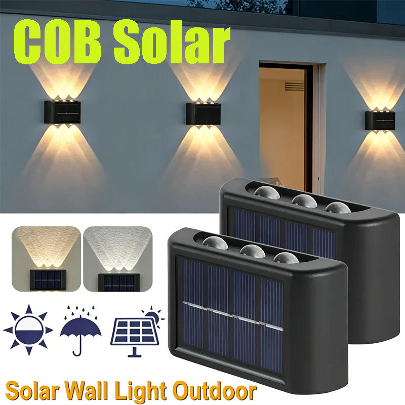 Outdoor Lighting Wall - Lampu Dinding Tenaga Surya COB Tahan