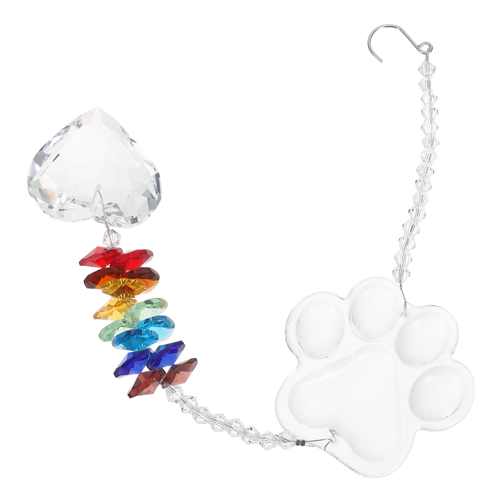 Outdoor Lighting Pendant - Liontin Kristal Berbentuk Hati Penangkap Sinar