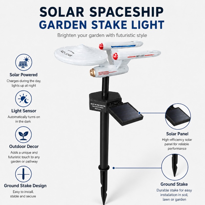 Outdoor Lighting Led Fixtures - Lampu Taman Tenaga Surya Star Trek