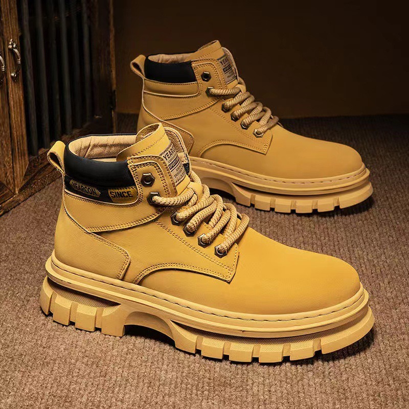 Outdoor Lighting Round - Sepatu Bot Tinggi Atas Pria Sepatu