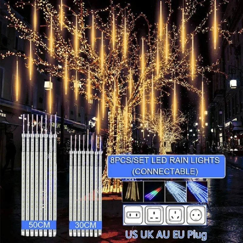 Outdoor Lighting Uk - Lampu setrip LED 8 tabung hujan