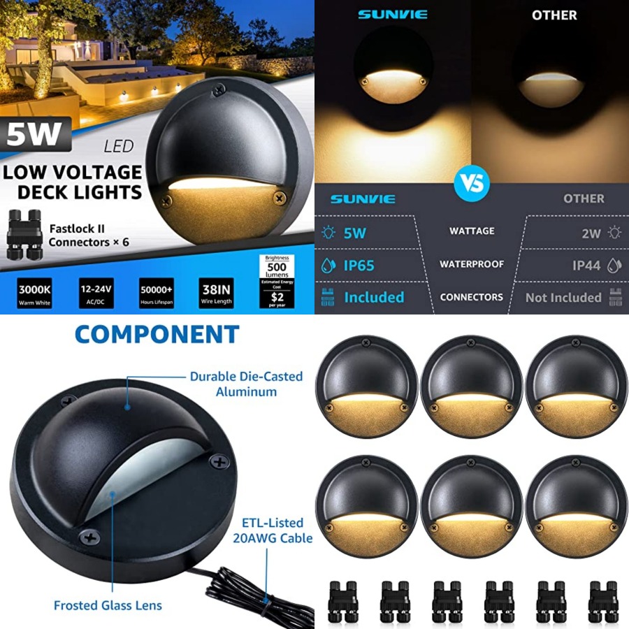 Outdoor Lighting Voltage - Lampu Dek LED 5W Tegangan Rendah,