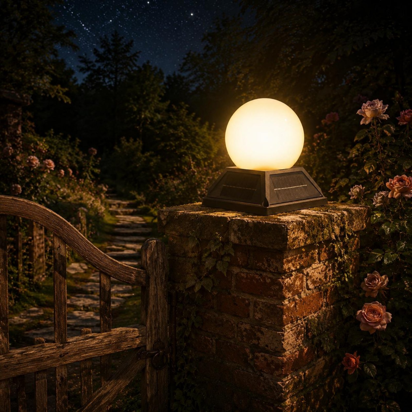 Outdoor Lighting Globes - Lampu Tiang Tenaga Surya dengan Pengontrol