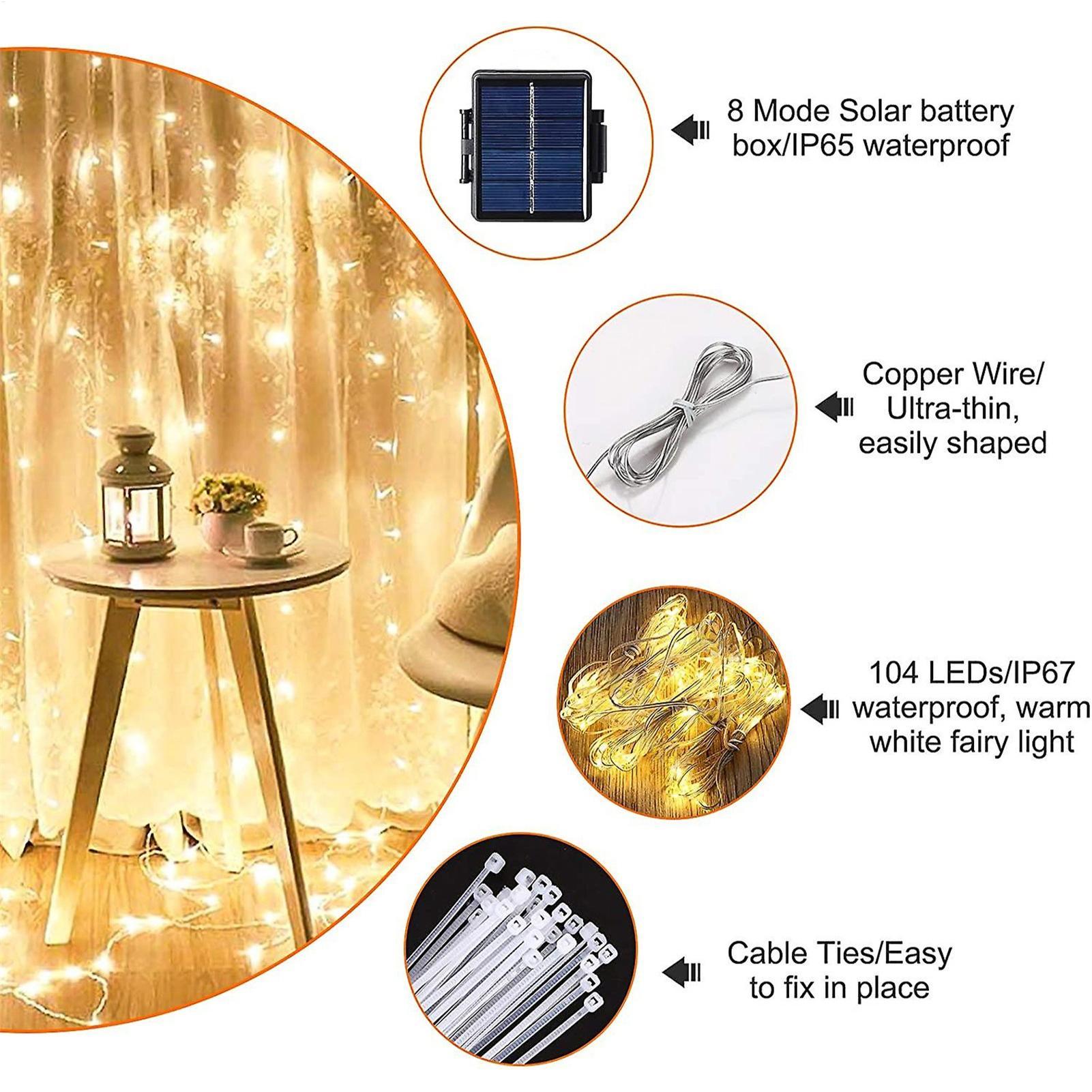Outdoor Lighting Led Fixtures - Lampu Tali Payung Surya 104 LED