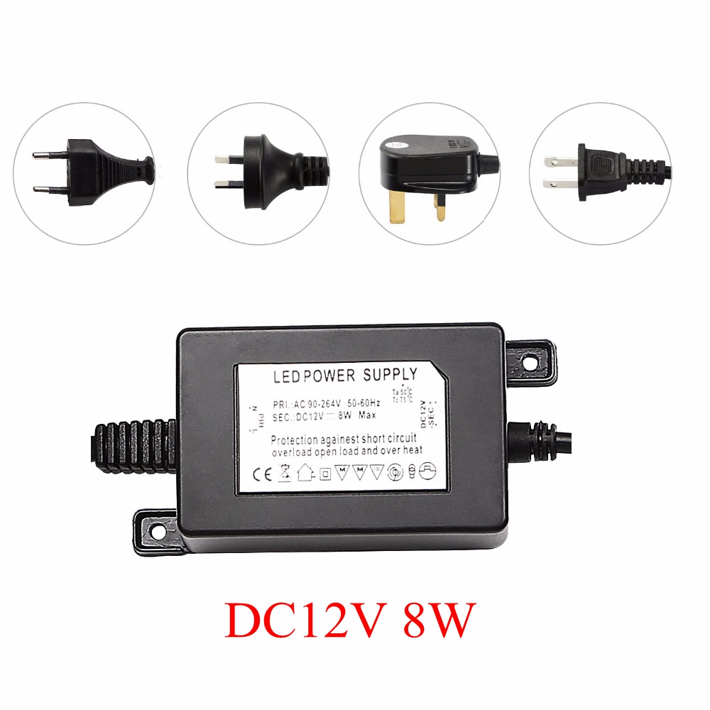 Outdoor Lighting Uk - IP67 Tahan Air DC12V 8W Transformer