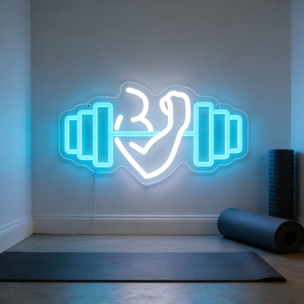 Outdoor Lighting Quotes - Lampu LED Neon Sign Bicep Dumbbell