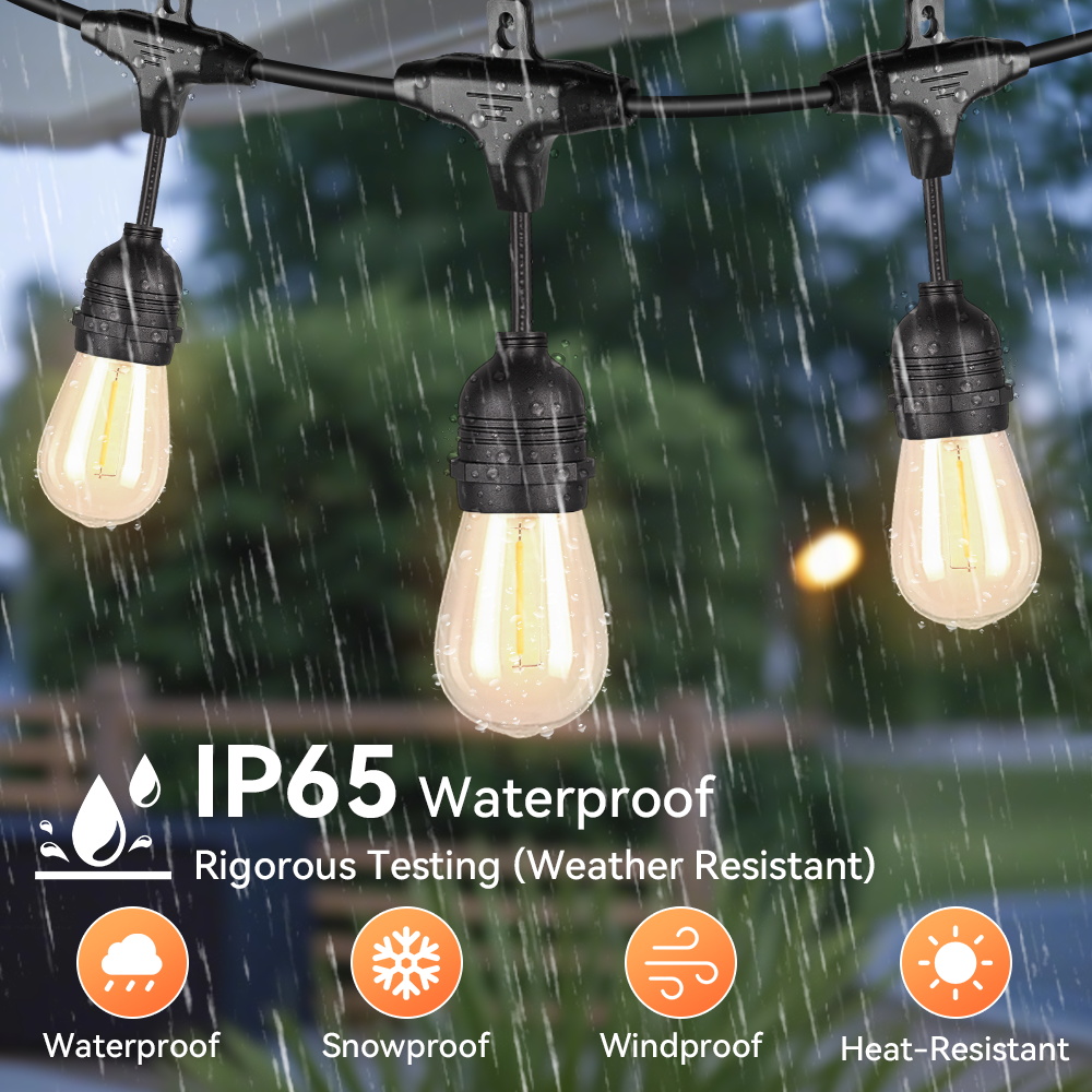 Outdoor Lighting Uk - E27 Lampu Tali Luar Ruangan Bohlam