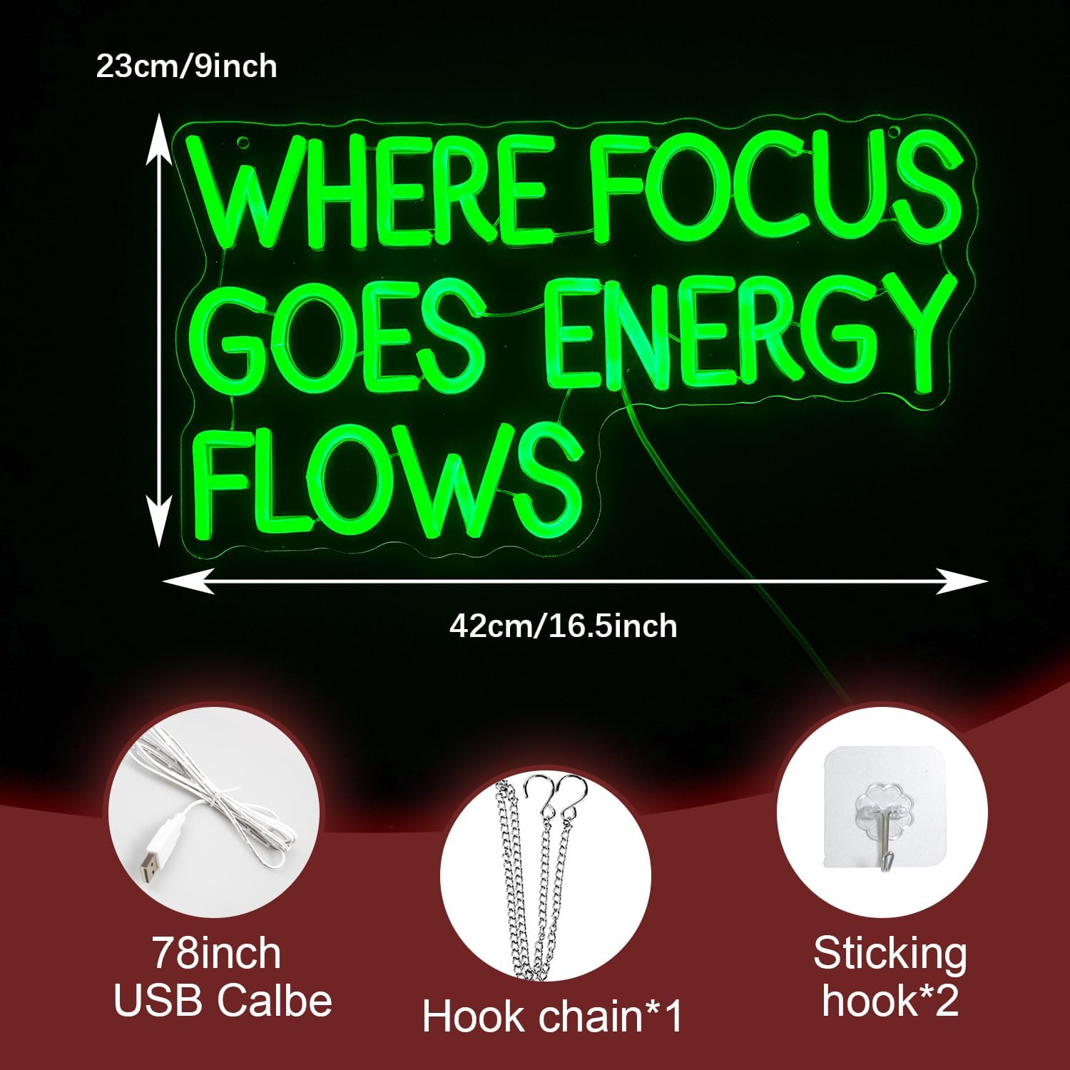 Lampu LED Neon Sign dengan Kut - Outdoor Lighting Quotes ulasan dan harga