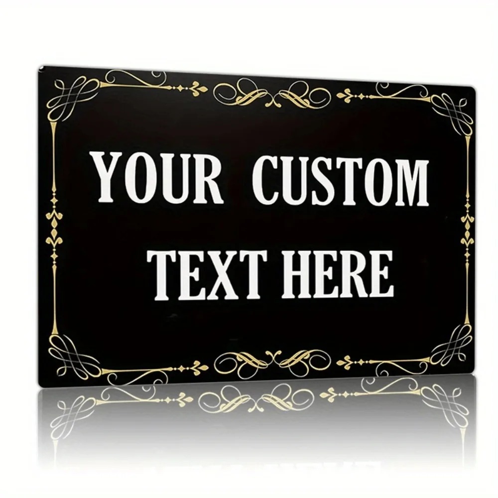 Papan Aluminium Datar 2D Hitam - Outdoor Lighting Logo ulasan dan harga