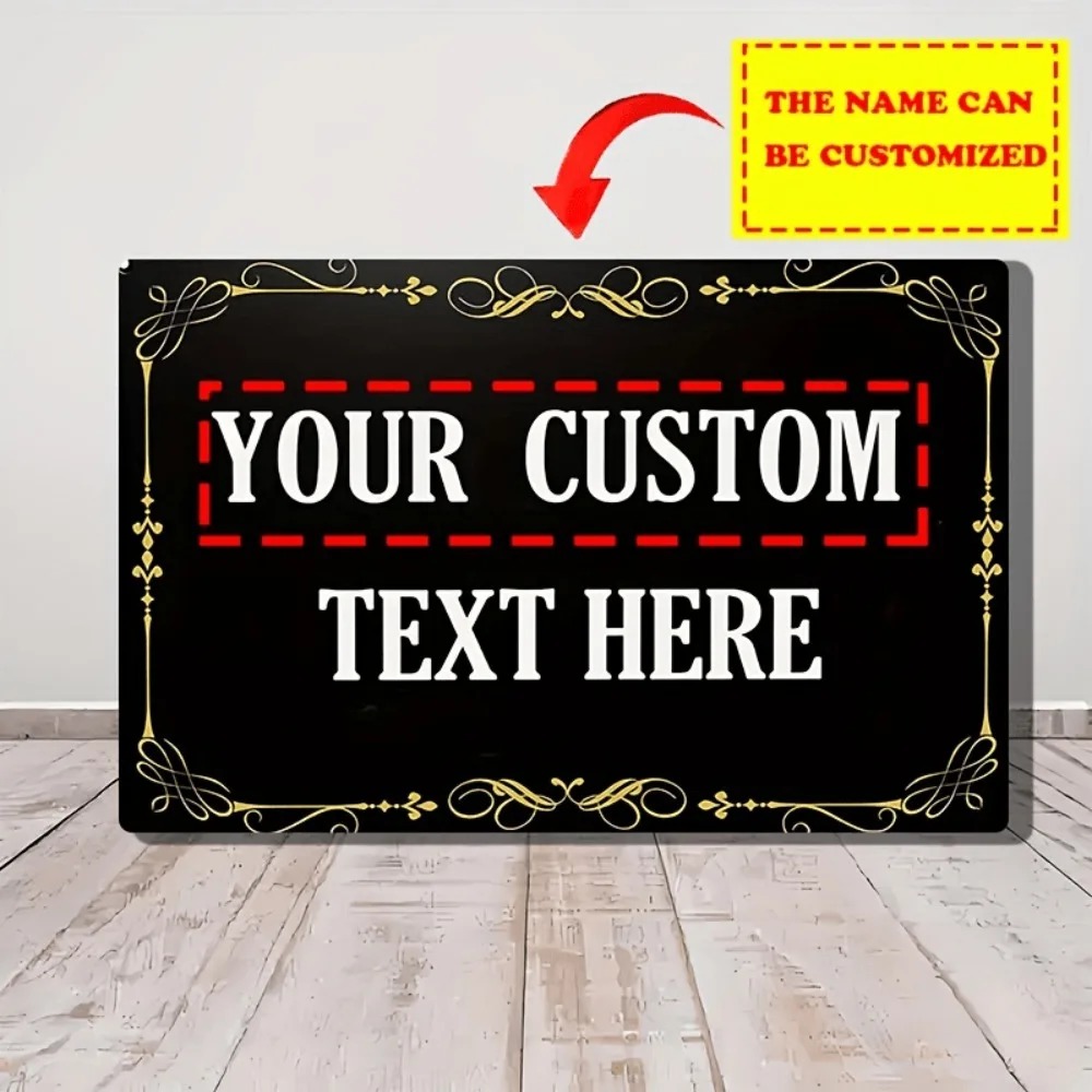 Papan Aluminium Datar 2D Hitam - Outdoor Lighting Logo ulasan dan harga