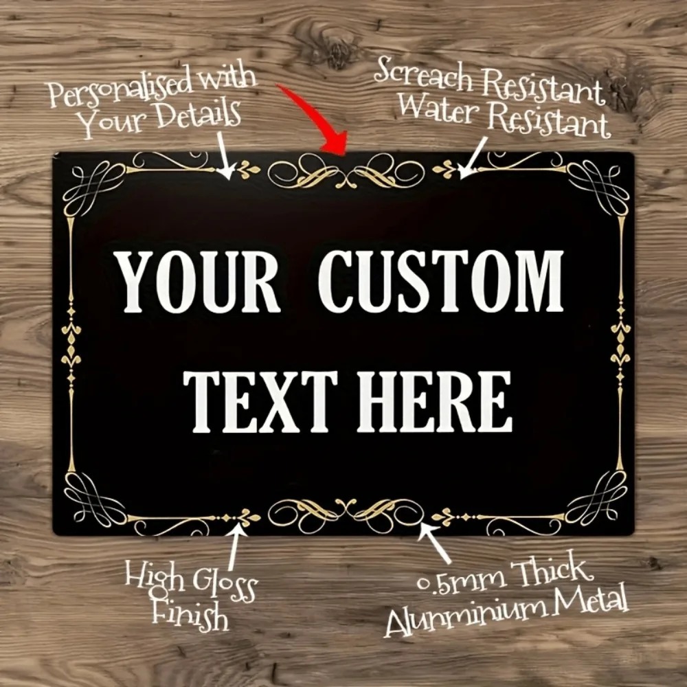 Papan Aluminium Datar 2D Hitam - Outdoor Lighting Logo ulasan dan harga