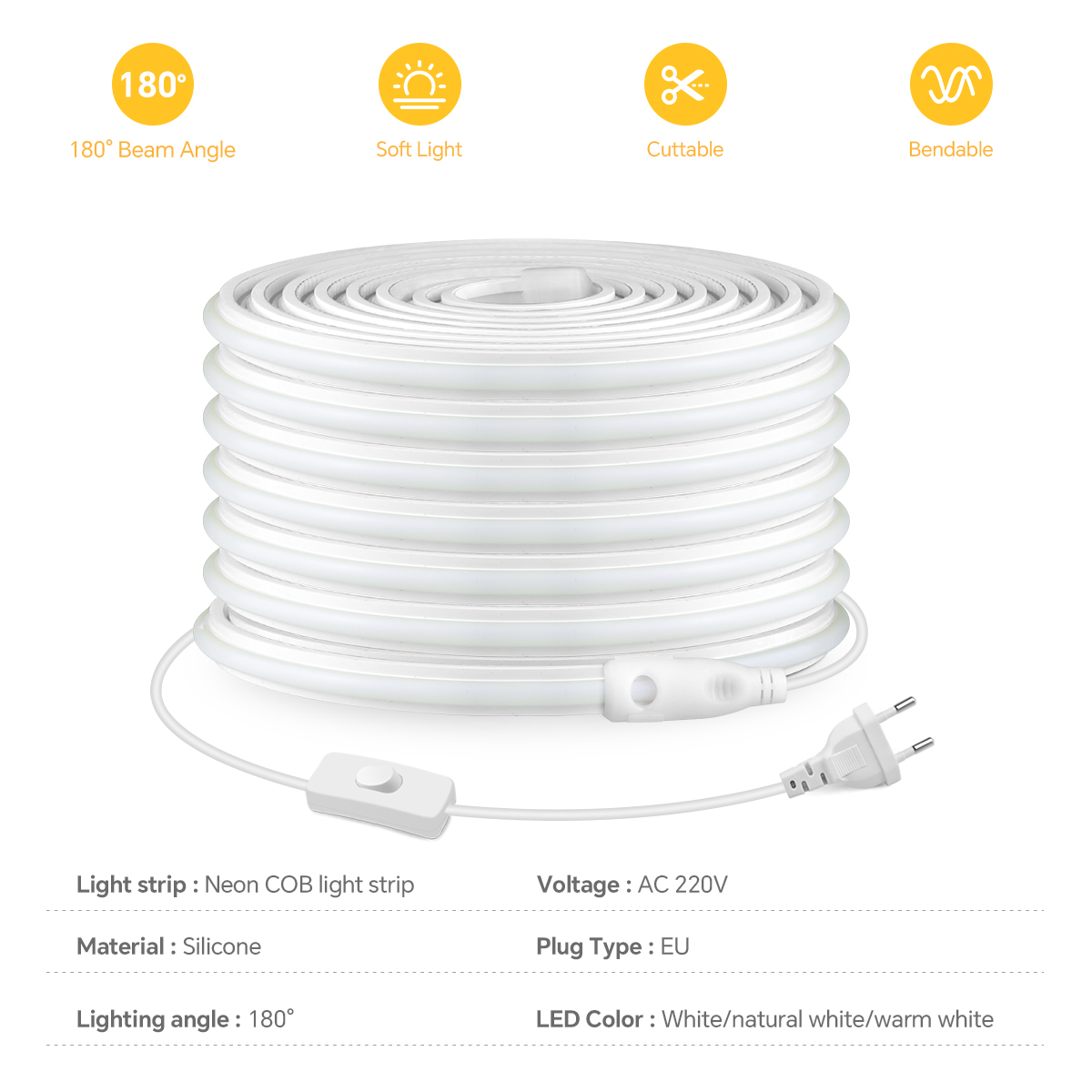 Strip Led COB 220V Strip LED C - Outdoor Lighting Restaurant ulasan dan harga
