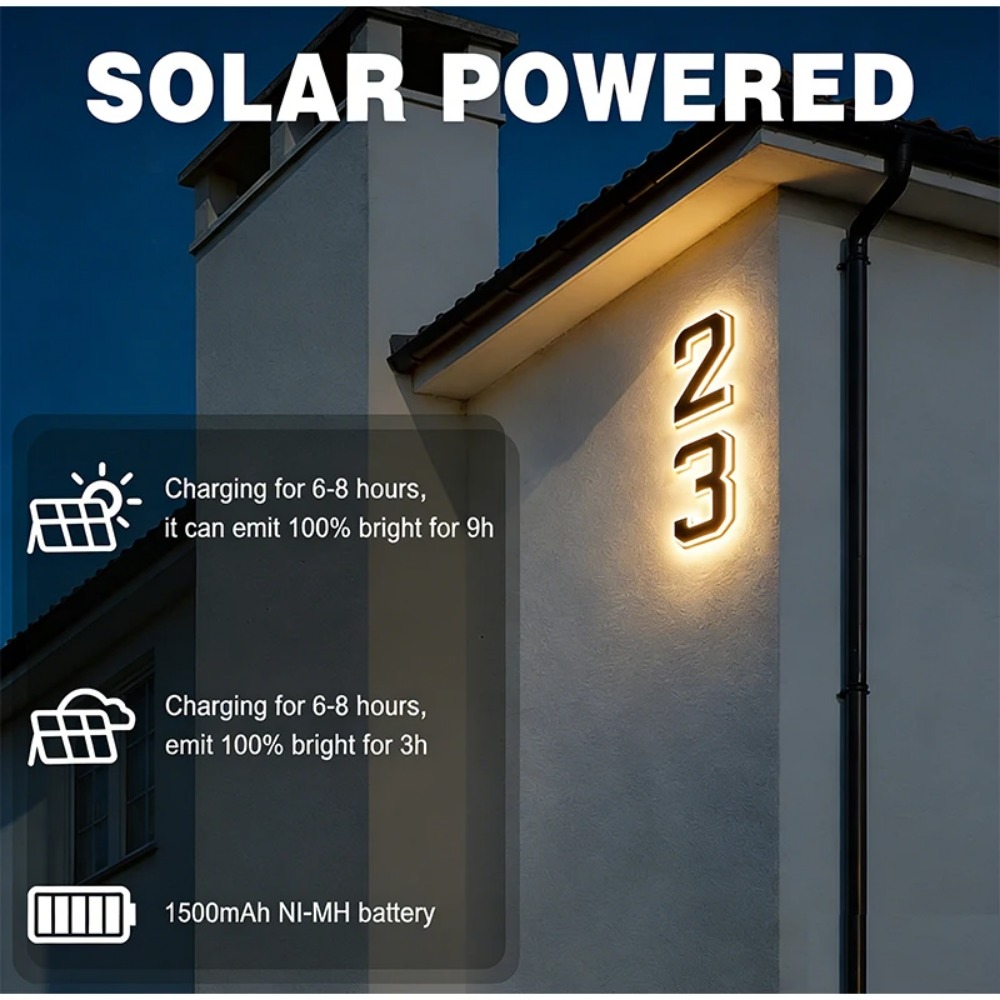 Lampu Nomor Rumah LED Tanda Al - Outdoor Lighting Led Fixtures ulasan dan harga