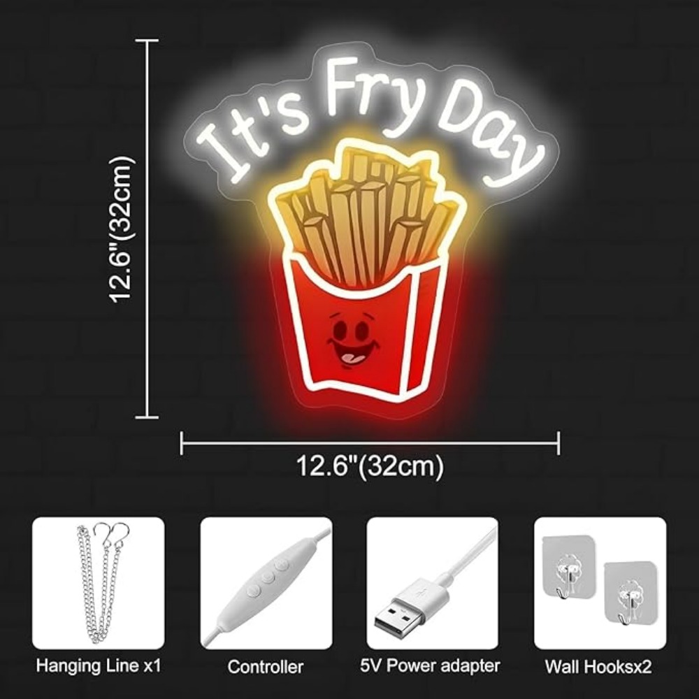 Lampu Neon kentang goreng, tan - Outdoor Lighting Restaurant ulasan dan harga