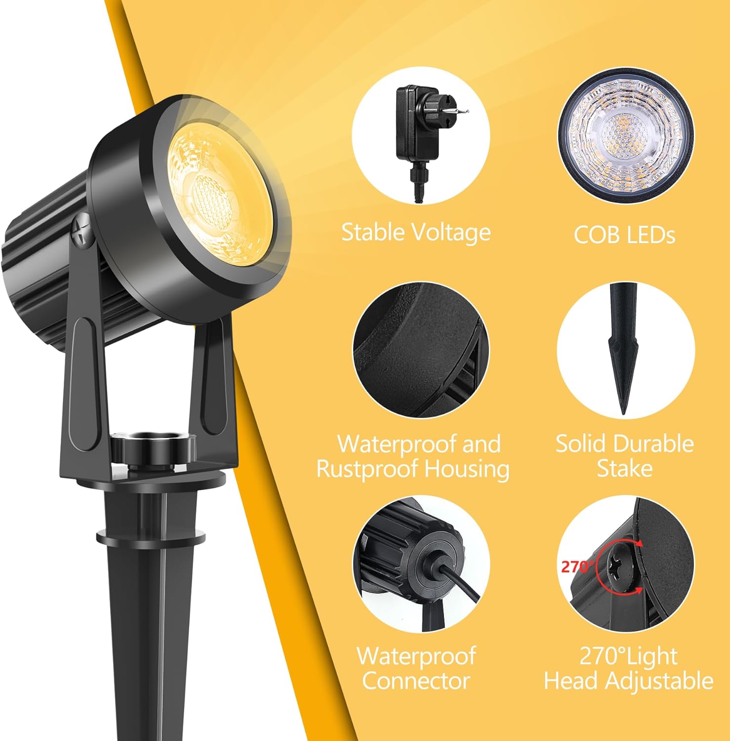 4/6/8LED 3000K Lampu Sorot Lua - Outdoor Lighting Voltage ulasan dan harga