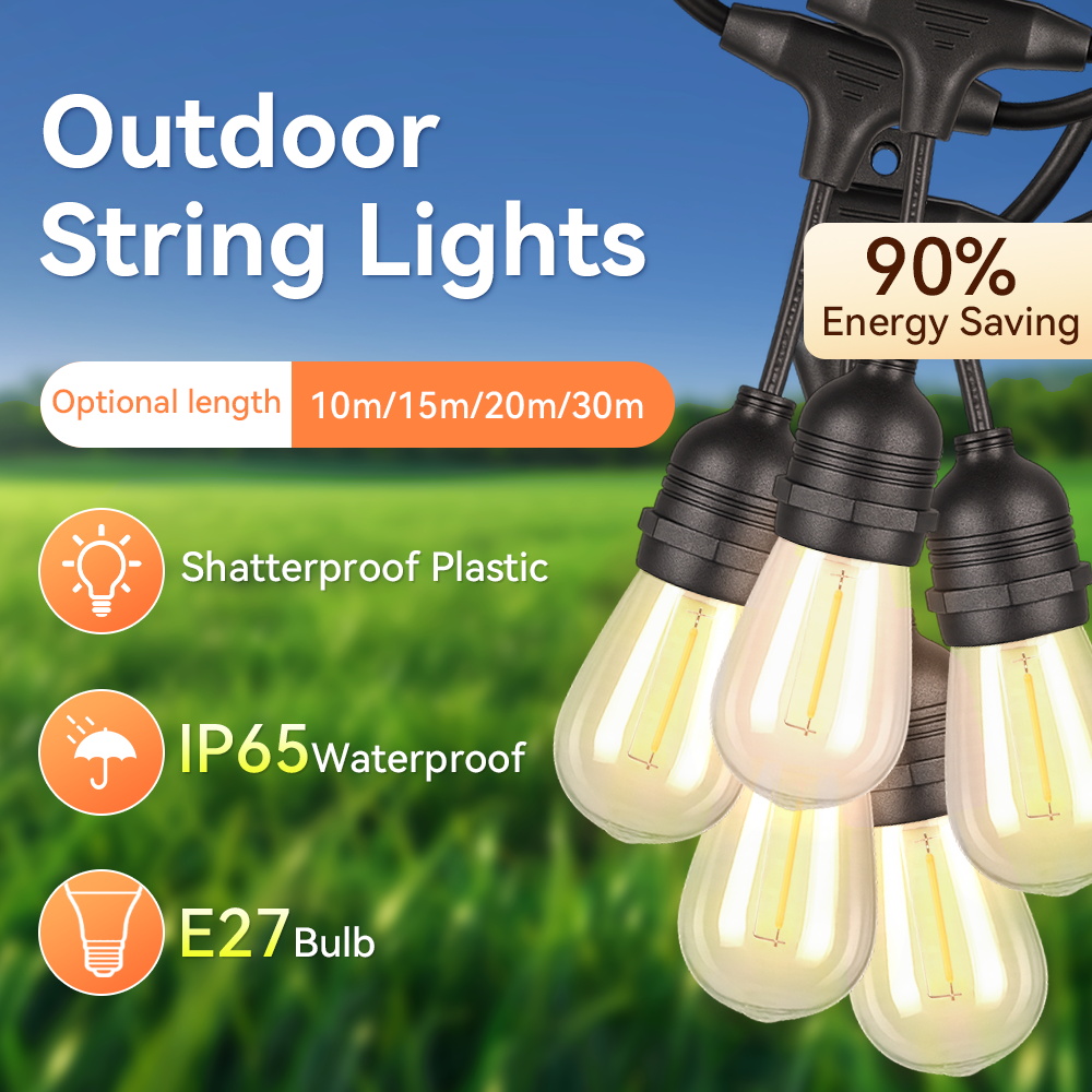 E27 Lampu Tali Luar Ruangan Bo - Outdoor Lighting Uk ulasan dan harga