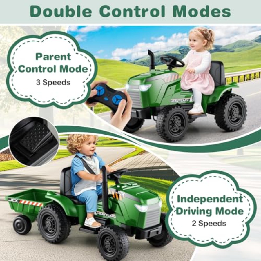 Traktor Mainan dengan Trailer  - Outdoor Lighting Remote Control ulasan dan harga