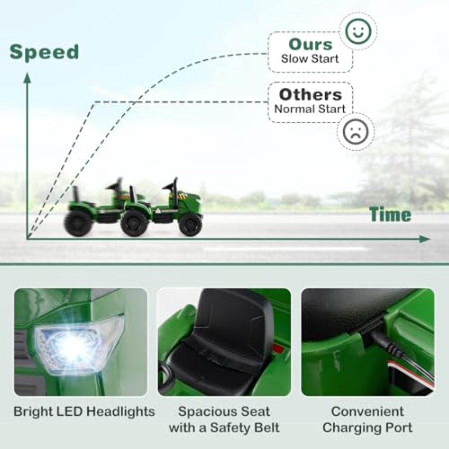 Traktor Mainan dengan Trailer  - Outdoor Lighting Remote Control ulasan dan harga